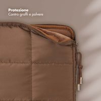 Selencia Cover Puffy per laptop 13-14 pollici - Laptopsleeve - Mocha Brown