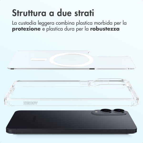 Accezz Cover posteriore Xtreme Impact con MagSafe Samsung Galaxy S25 Edge - Trasparente
