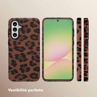 Selencia Cover Sabi Stampa pantera con MagSafe Samsung Galaxy A56 - Mocha Brown