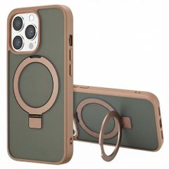 Accezz Cover con anello e supporto con MagSafe Apple iPhone 13 Pro Max - Marrone