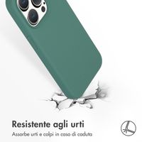 Accezz Cover in silicone liquido con MagSafe Apple iPhone 15 Pro - Verde scuro
