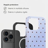 Selencia Cover posteriore Vivid con MagSafe Apple iPhone 15 Pro - Happy Dots Digital Sky