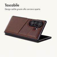 imoshion Cover posteriore MagSafe in pelle sintetica con portacarte Samsung Galaxy Z Fold 8 Ultra - Marrone scuro
