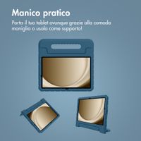 imoshion Cover Posteriore Kidsproof con Maniglia Samsung Galaxy Tab A11 Plus / A9 Plus - Blu scuro