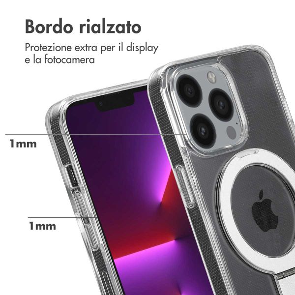Accezz Cover con anello e supporto con MagSafe Apple iPhone 13 Pro - Trasparente