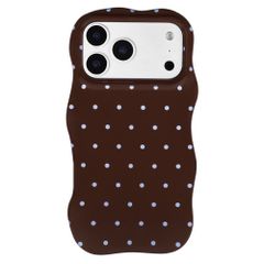 Selencia Cover Vivid Wavy con MagSafe Apple iPhone 17 Pro Max - Happy Dots Chocolate