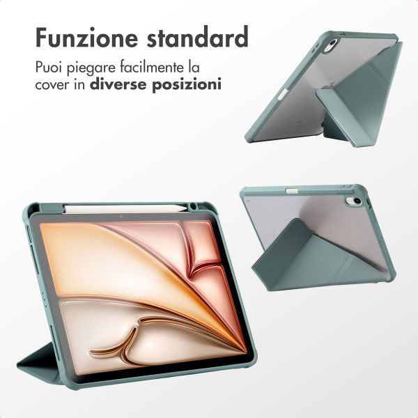 imoshion Cover Origami Apple iPad 11 (2025) 11 pollici A16 / iPad 10 (2022) 10.9 pollici - Verde scuro
