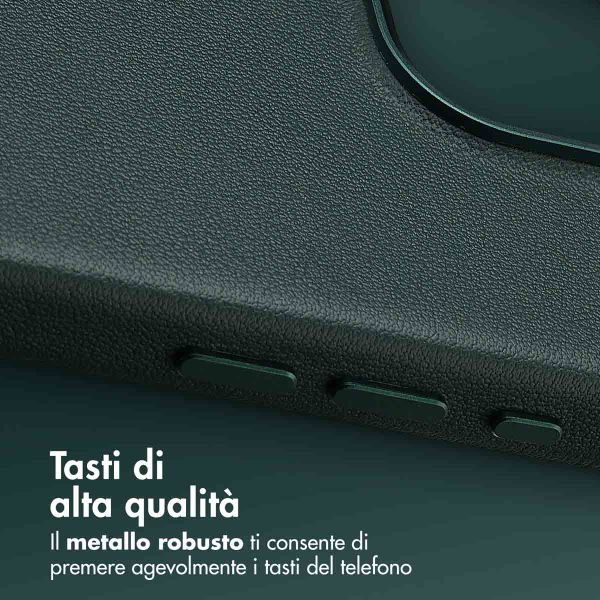 Accezz Cover in Pelle con MagSafe Apple iPhone 16 Pro - Cedar Green