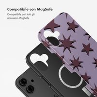 Selencia Cover posteriore Vivid con MagSafe Apple iPhone 16 - Stars Plum Lilac