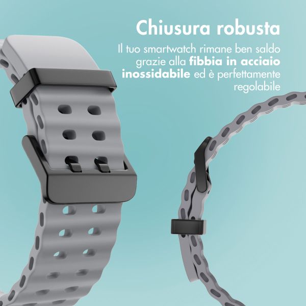 imoshion Cinturino Ocean in silicone Samsung Galaxy Watch Ultra (2024/2025) - Brown Gray