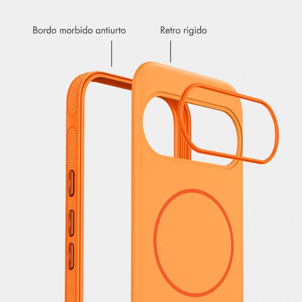 imoshion Cover posteriore Color con Thin MagSafe Ring Google Pixel 11 / 11 Pro / 10 / 10 Pro - Arancio