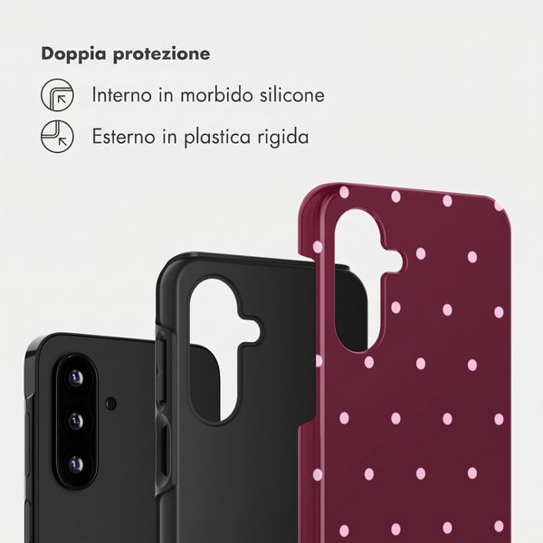 Selencia Cover Posteriore Vivid Samsung Galaxy A17 (5G) / (4G) - Happy Dots Burgundy