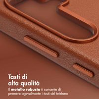 Accezz Cover in Pelle con MagSafe Samsung Galaxy S25 Plus - Sienna Brown