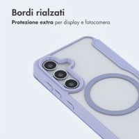 imoshion Bookcase trasparente con MagSafe Samsung Galaxy S25 / S24 - Lilla