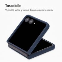 Accezz Cover Posteriore in Silicone Liquido Samsung Galaxy Z Flip 8 - Blu scuro