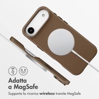 Accezz Cover in Pelle con MagSafe Apple iPhone Air - Marrone caffè