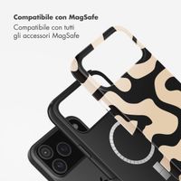 Selencia Cover posteriore Vivid con MagSafe Apple iPhone 17 Pro - Art Wave Black