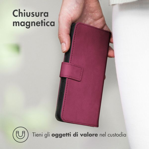 imoshion Cover a libro di Lusso Samsung Galaxy S25 FE - Bordeaux