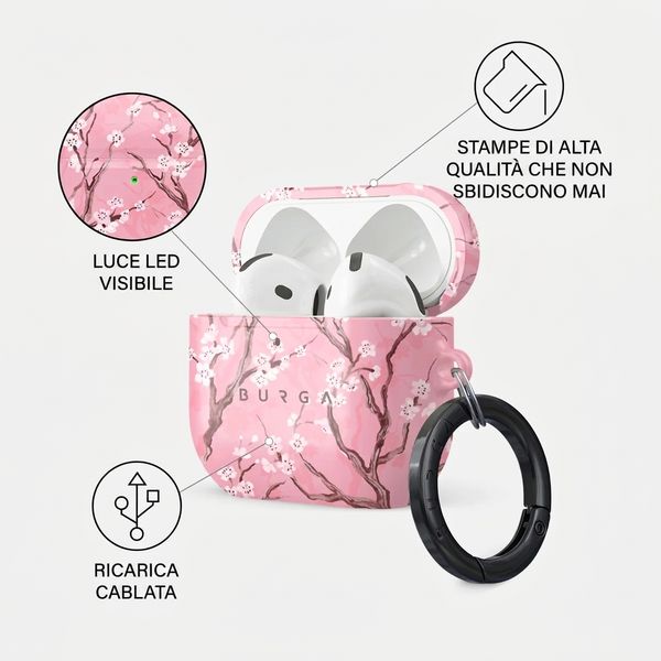 Burga Cover rigida Apple AirPods 4 - Sakura