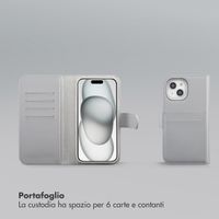 Selencia Libreria rimovibile Olyn con MagSafe Apple iPhone 15 - Grigio