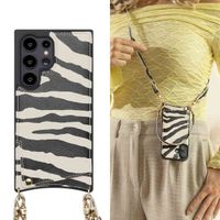 Selencia Cover per telefono Nova con cordino e portacarte Samsung Galaxy S24 Ultra - Zazzy Zebra