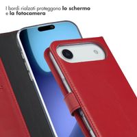 Selencia Cover a libro in vera pelle Apple iPhone Air - Rosso