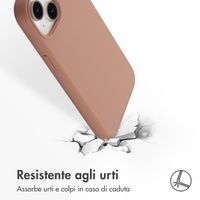 Accezz Cover in silicone liquido con MagSafe Apple iPhone 13 Pro - Marrone chiaro