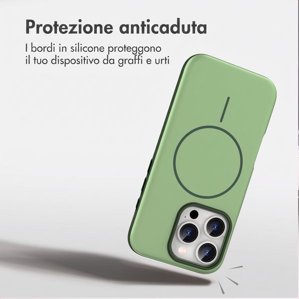 imoshion Cover posteriore Color con Thin MagSafe Ring Apple iPhone 15 Pro - Verde scuro