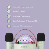 imoshion Sing & Shine Karaoke Set - Altoparlante e 2 microfoni - Mintgreen