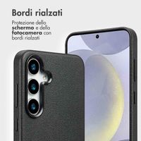 Accezz Cover in pelle 2 in 1 con MagSafe Samsung Galaxy S25 Plus - Onyx Black