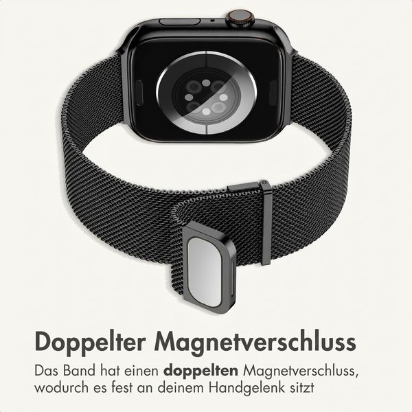 imoshion Milanees magnetisch bandje Apple Watch | 38/40/41/42 mm - Zwart