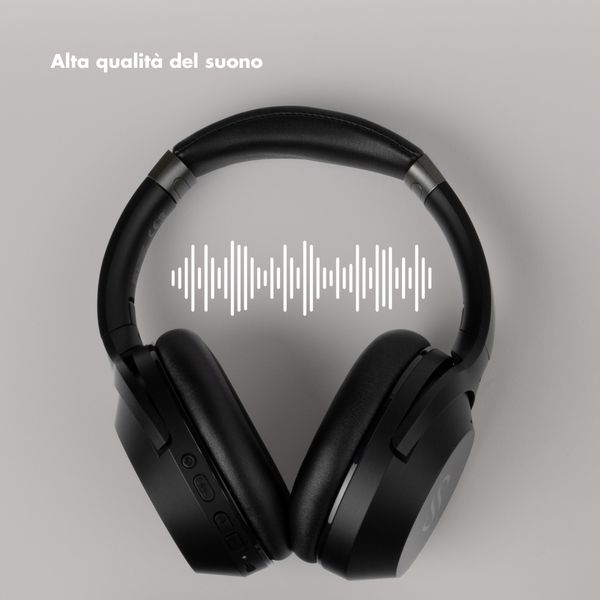 Selencia Cuffie wireless Urban Play - Cancellazione attiva del rumore - Con cover - Midnight Black