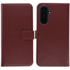 Selencia Cover a libro in vera pelle Samsung Galaxy A57 (5G) - Burgundy