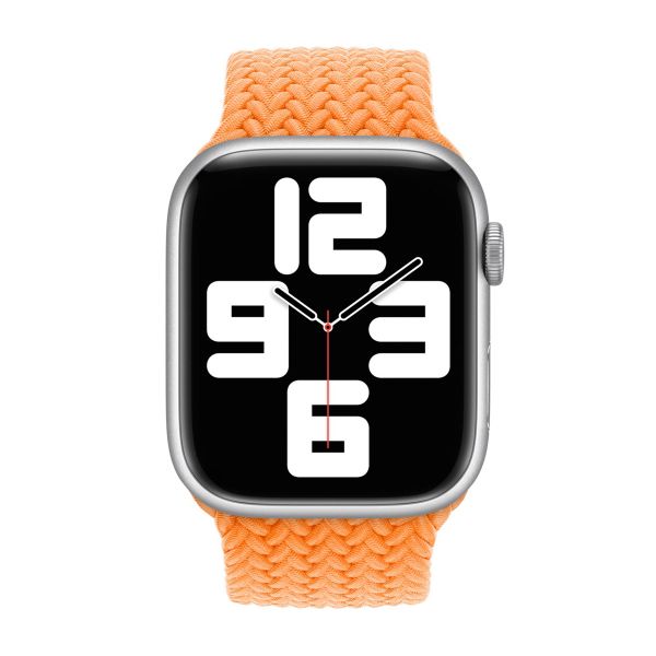 Apple Cinturino Solo intrecciato Apple Watch | 44/45/46/49 mm - Taglia 6 - Bright Orange