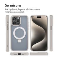 Accezz Cover con anello e supporto con MagSafe Apple iPhone 15 Pro Max - Grigio