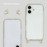 Selencia Cover trasparente con ganci + laccetto da polso Lova Apple iPhone 17 - Cotton Candy