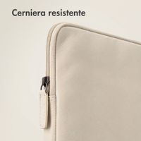 Accezz Custodia per laptop Leather con cerniera 13-14 pollici - Beige