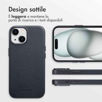 Accezz Cover in Pelle con MagSafe Apple iPhone 15 - Onyx Black
