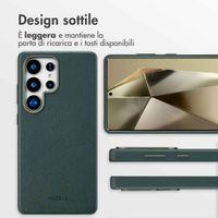 Accezz Cover in Pelle con MagSafe Samsung Galaxy S25 Ultra - Cedar Green