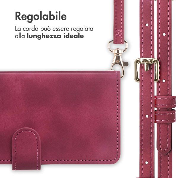 imoshion Cover a libro con Cordino Samsung Galaxy A25 (5G) - Rosso