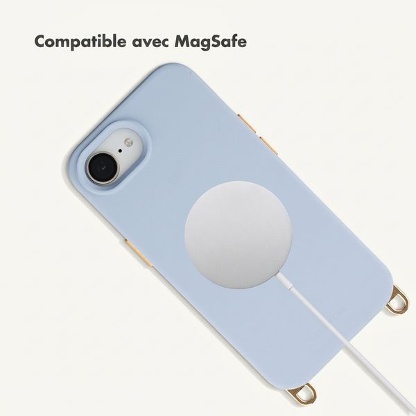 Selencia Rivièra MagSafe Backcover met afneembare haakjes Apple iPhone 17e / 16e - Powder Blue