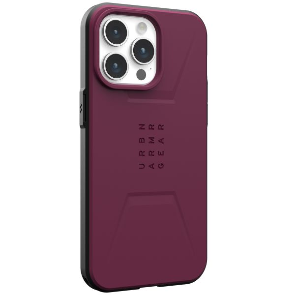 UAG Cover Posteriore Civilian con MagSafe Apple iPhone 15 Pro Max - Bordeaux