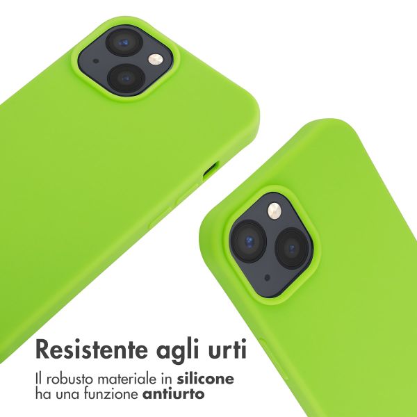 imoshion Cover in Silicone con Cordino Apple iPhone 14 - Fluor Groen