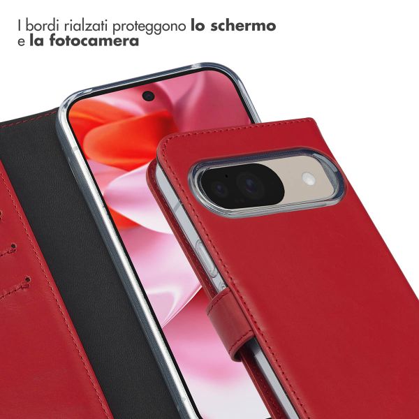 Selencia Cover a libro in vera pelle Google Pixel 10 / 10 Pro - Rosso