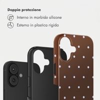 Selencia Cover Posteriore Vivid Apple iPhone 17 - Happy Dots Chocolate