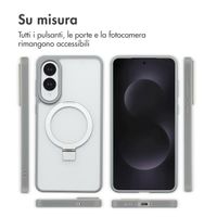 Accezz Cover con anello e supporto con MagSafe Samsung Galaxy S25 Edge - Grigio
