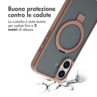 Accezz Cover con anello e supporto con MagSafe Apple iPhone 17 - Marrone
