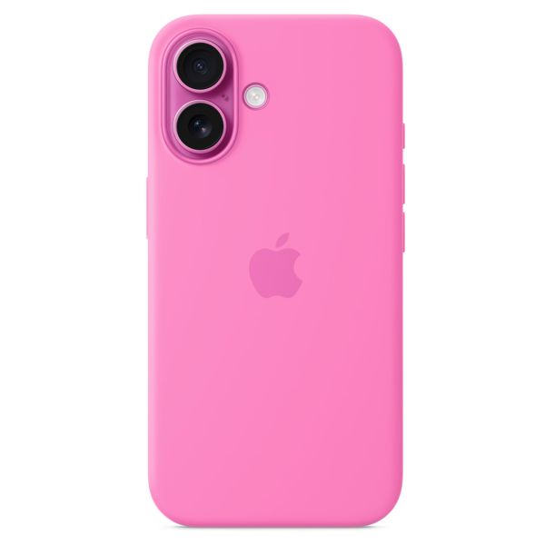 Apple Cover Posteriore in Silicone con MagSafe Apple iPhone 16 - Peony Pink