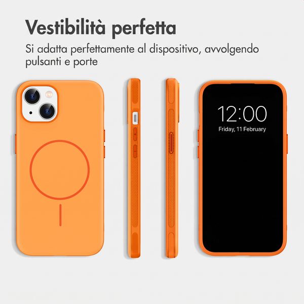 imoshion Cover posteriore Color con Thin MagSafe Ring Apple iPhone 14 / 13 - Arancio