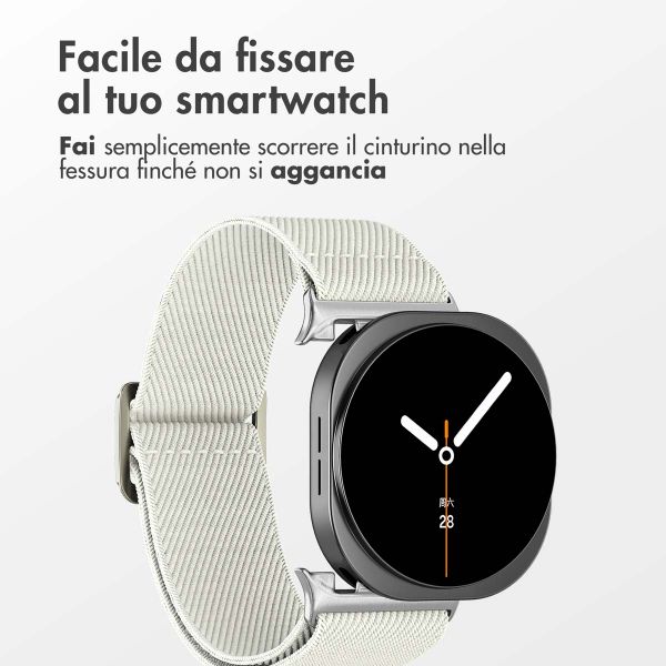 imoshion Cinturino in nylon elastico Samsung Galaxy Watch 8 (40/44mm) / Classic (46mm) - Beige